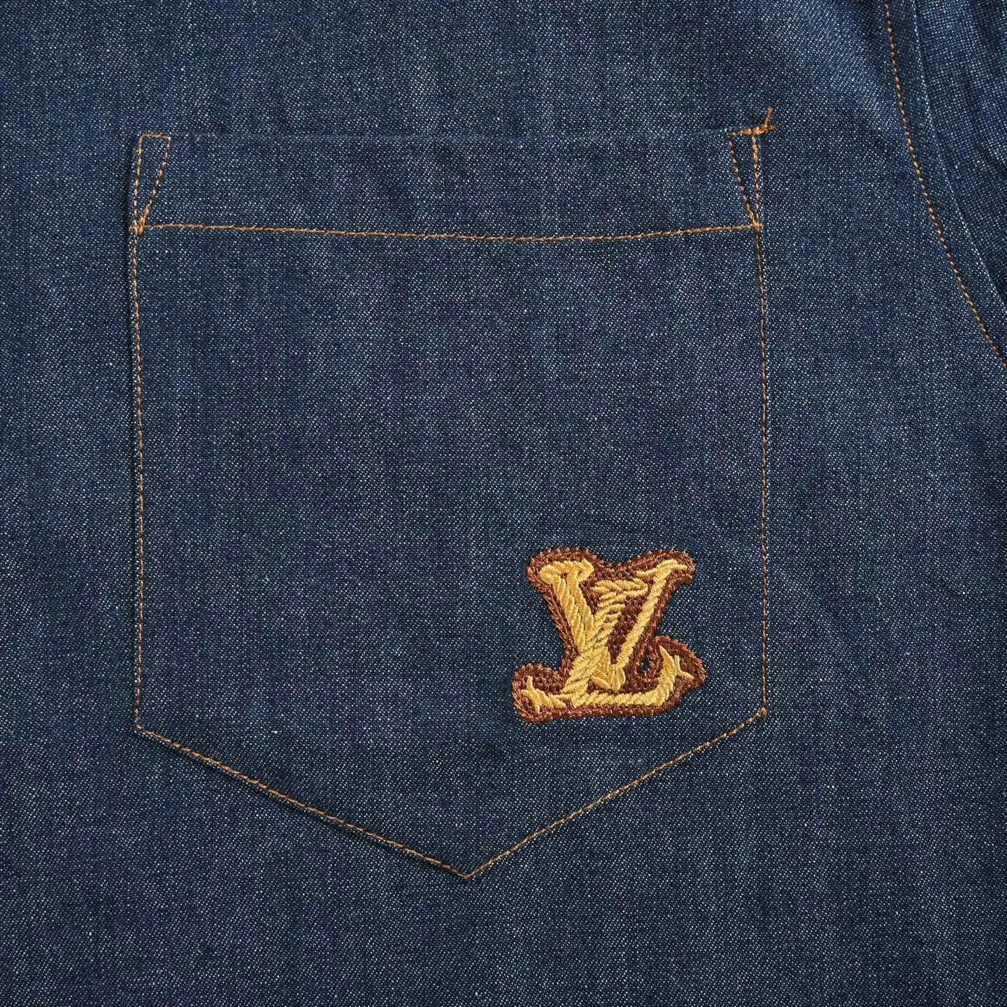 Louis Vuitton/Louis Vuitton 26ss contrasting color patchwork striped knitted short sleeves